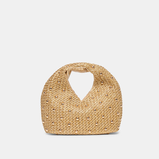 Dolce Vita ACCESSORIES | Dahlia Gold Raffia Handbag
