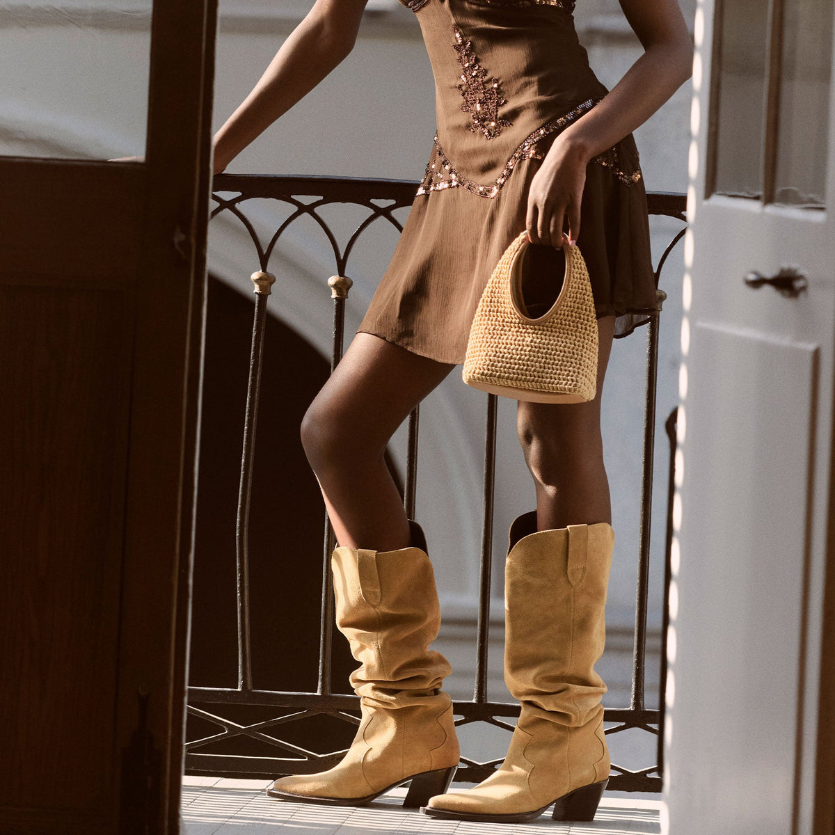 Dolce Vita ACCESSORIES | EVELISE Natural Raffia Mini Handbag