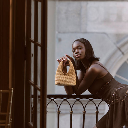 Dolce Vita ACCESSORIES | EVELISE Natural Raffia Mini Handbag